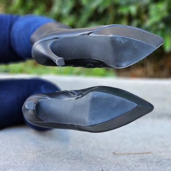 Women Pointy Toe Heel Boot Black Color - Picture 5 of 6